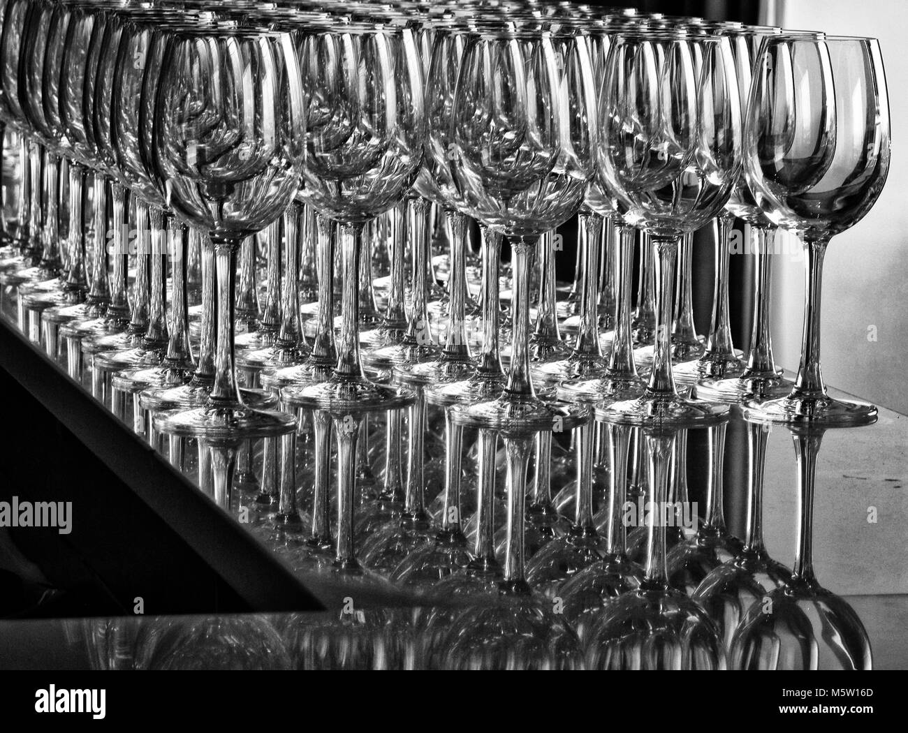 Wine Glasses - Stock Image