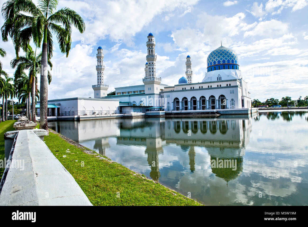 Kota Kinabalu City Mosque, Sabah, Borneo, Malaysia Stock Photo