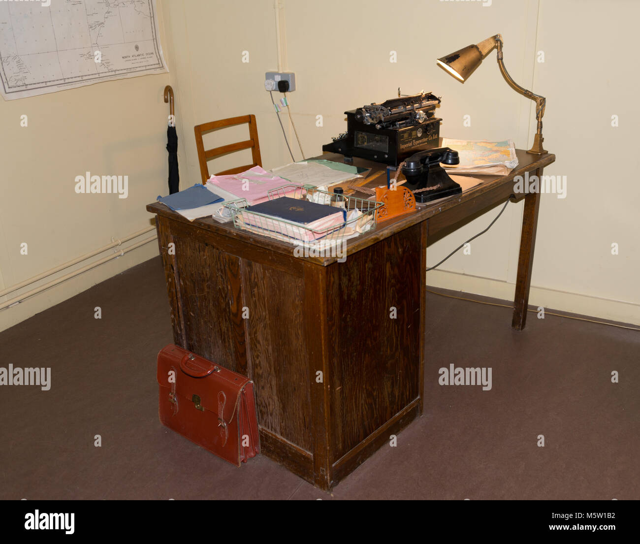 Alan Turing's Desk, Bletchley Park Stock Photo