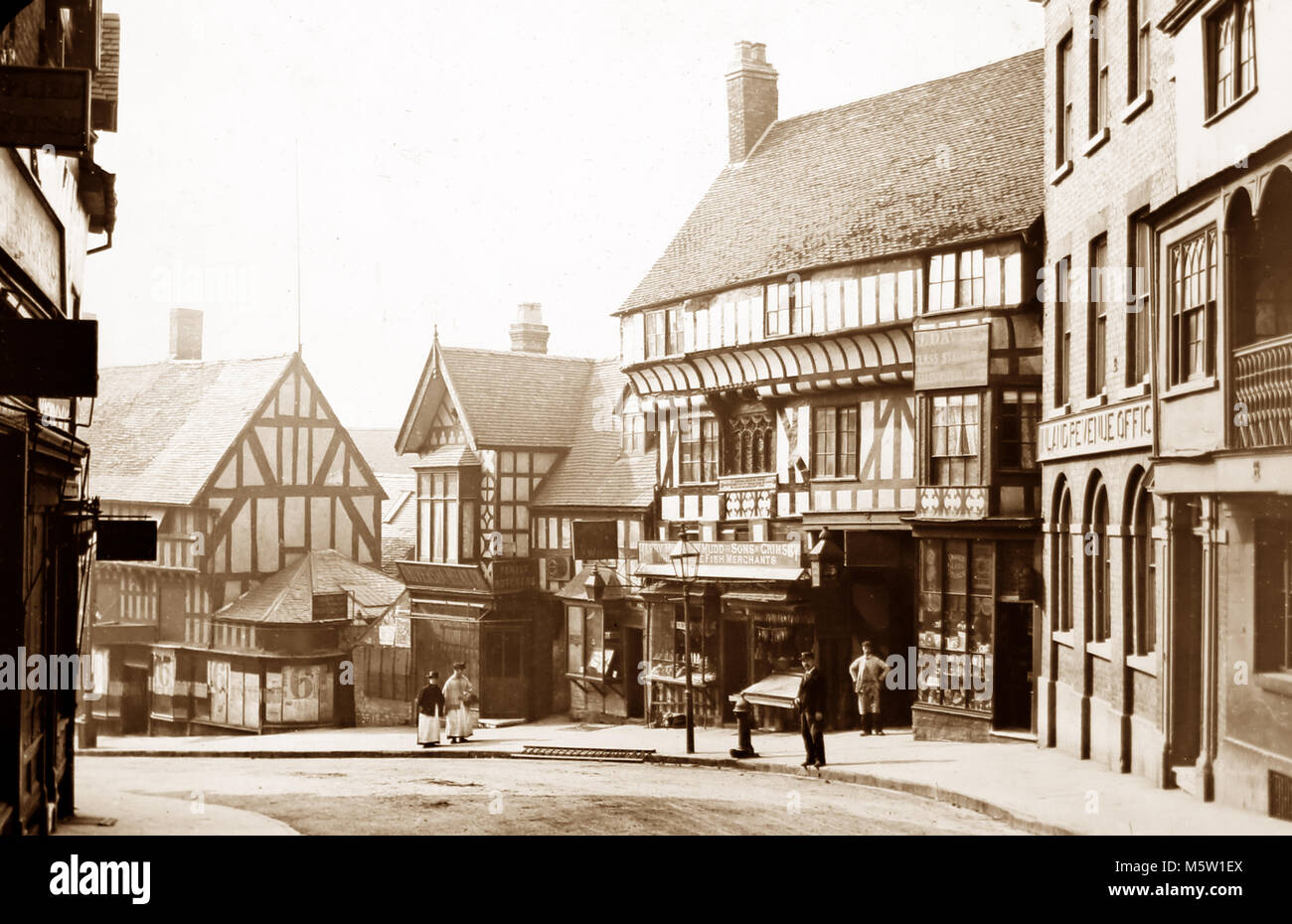 Wyle Cop, Shrewsbury, Victorian period Stock Photo