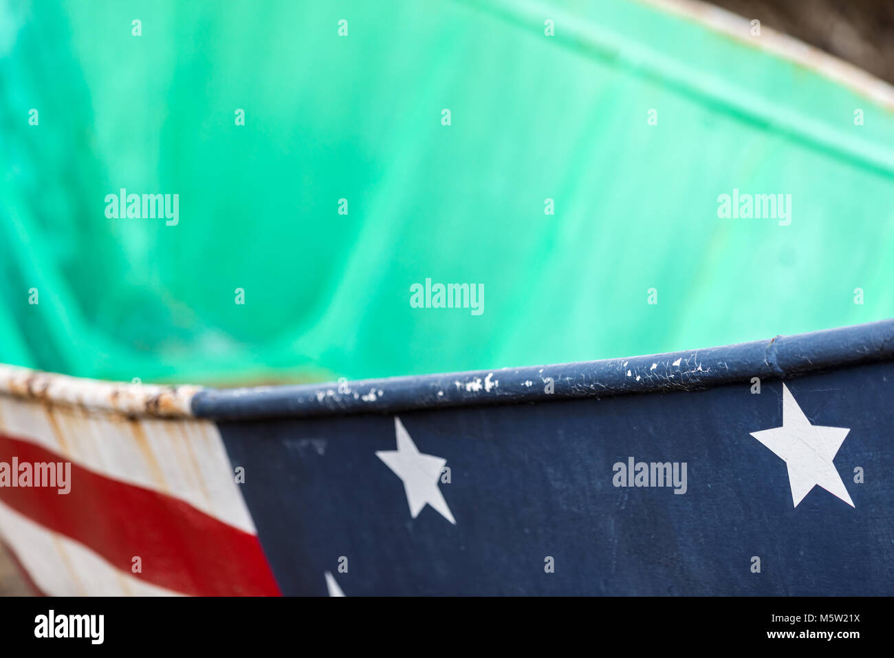 Blue white painted boat hi-res stock photography and images - Alamy