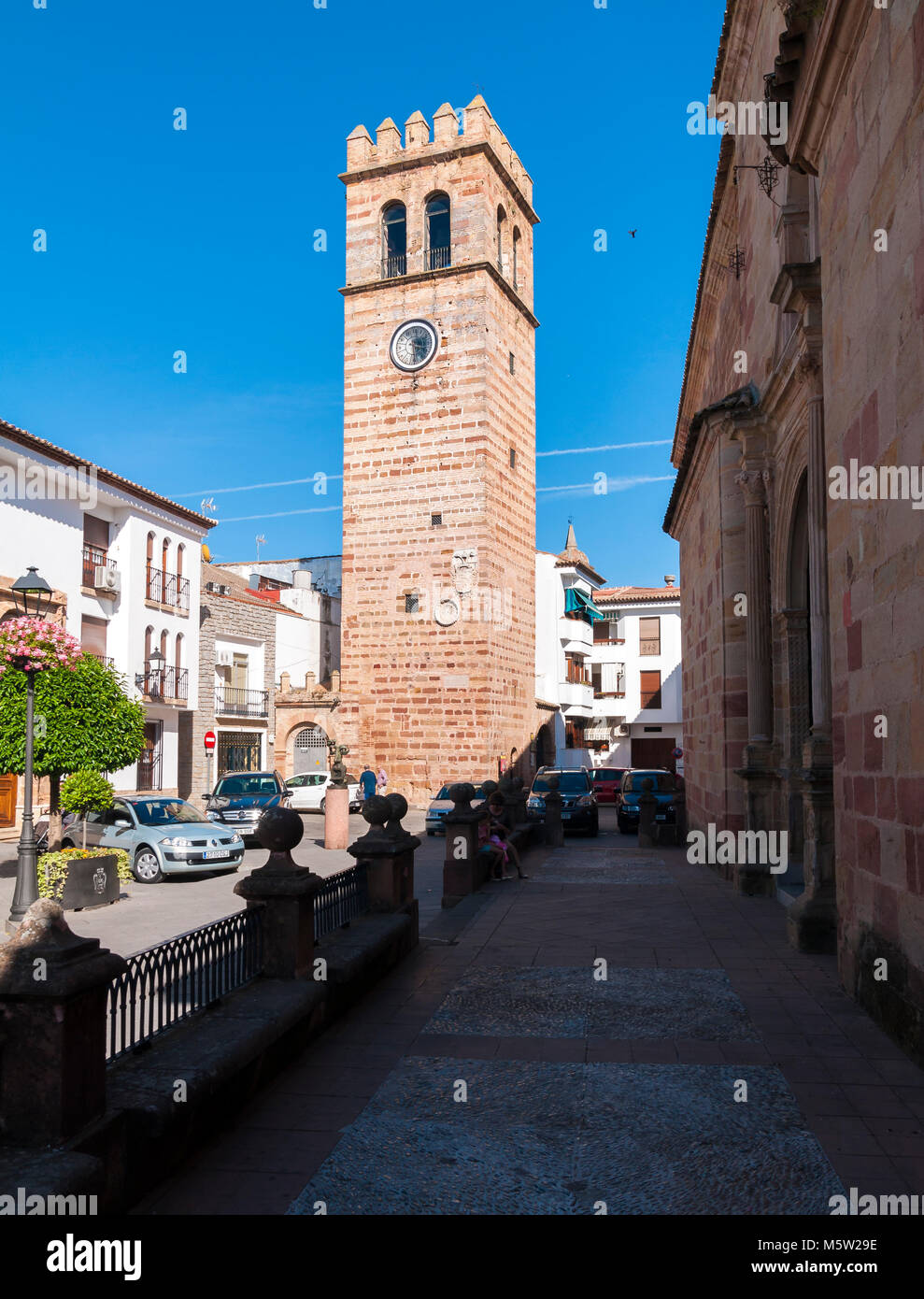 Torre del Reloj. Andújar. Jaén. Andalucía. España Stock Photo