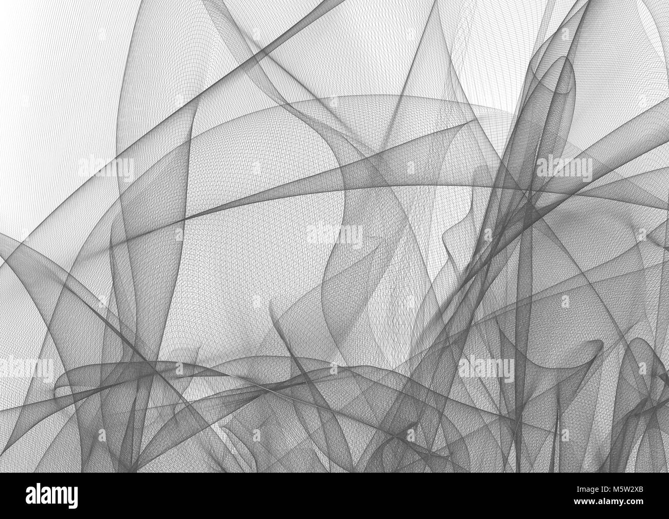 grey white waves and lines pattern.  futuristic template background Stock Photo