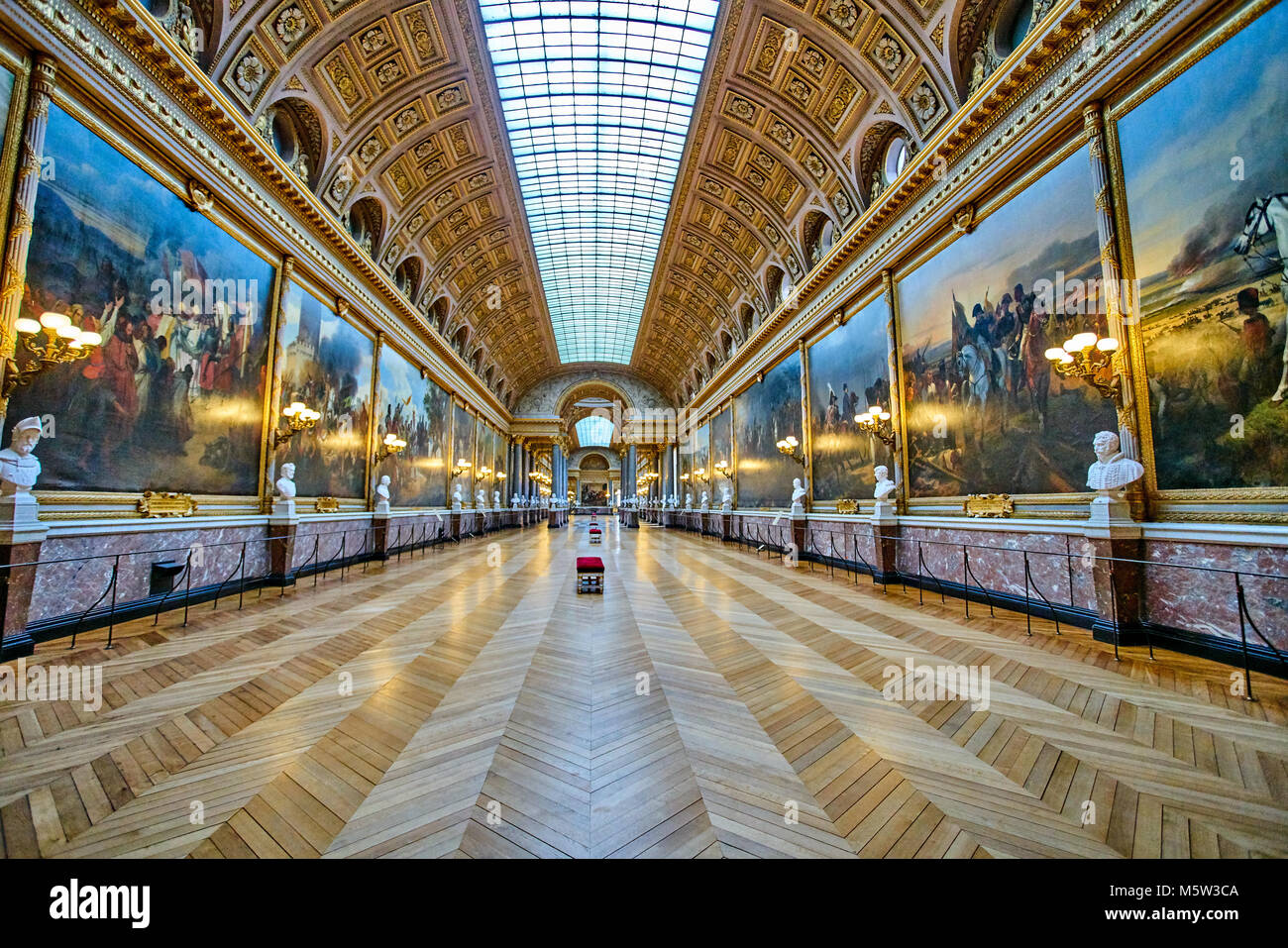 VERSAILLES, FRANCE - FEBRUARY 14, 2018: The Battle Gallery in the ...