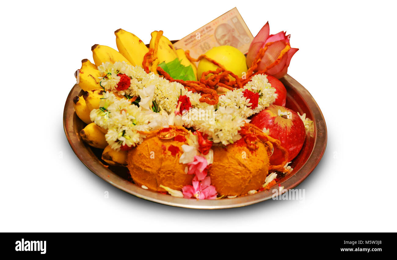 South Indian Prayer Items On A Wedding Day Stock Photo 175728624