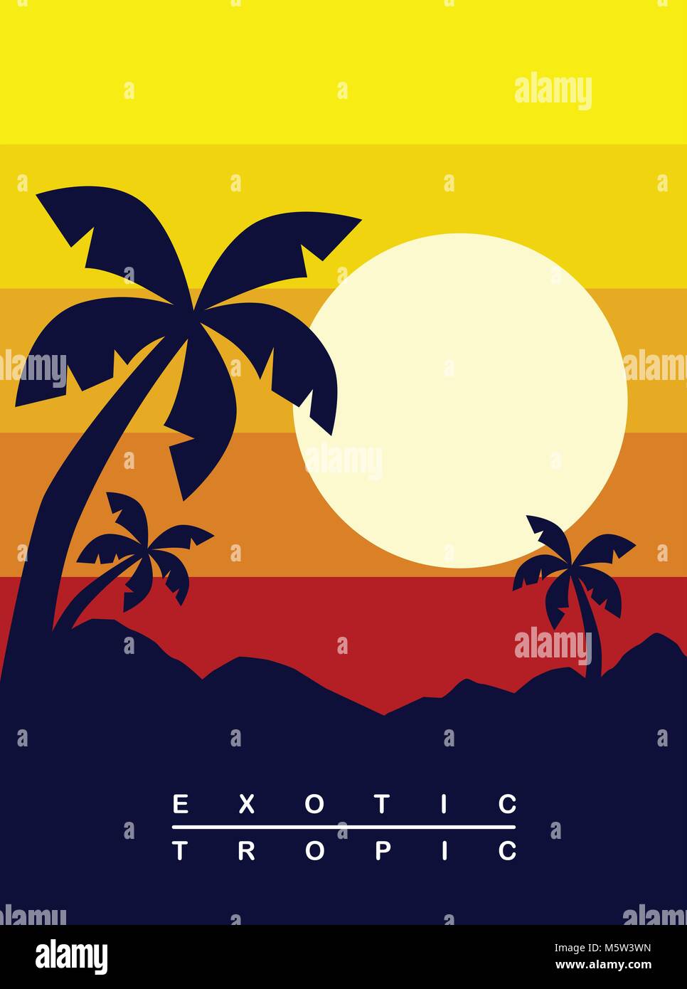 beach time tropical island summer vacation vector art logo template ...
