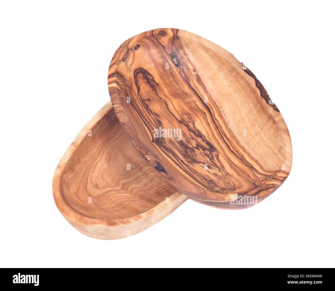 Olive wood small bowl isolated on white background Stock Photo Alamy