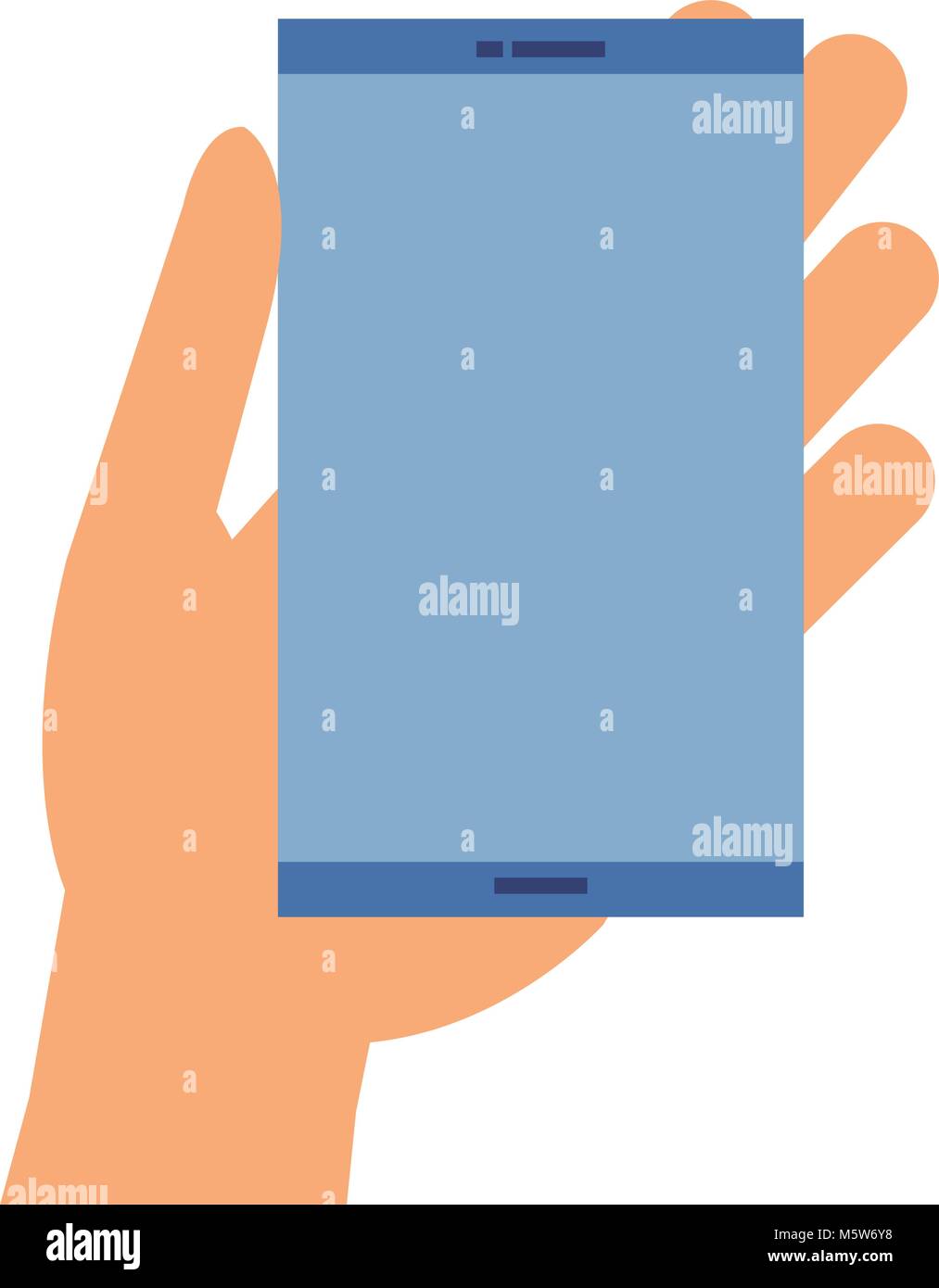 hand with smartphone device isolated icon vector illustration design ...