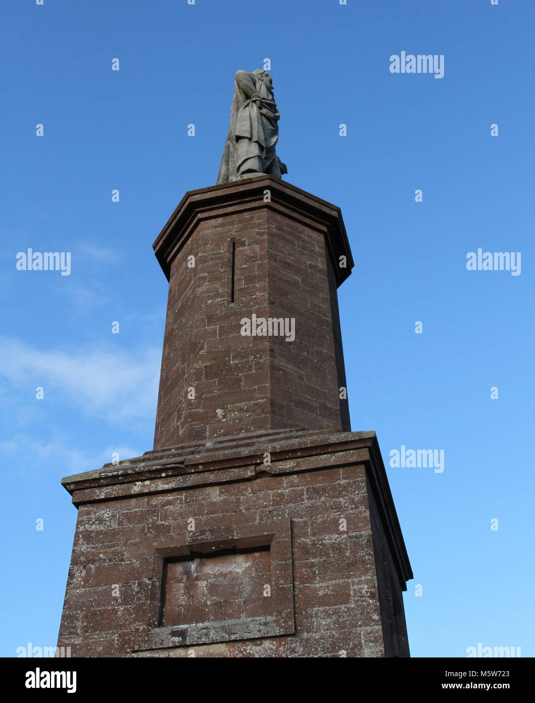 Duke of Sutherland's statue on summit of Ben Bhraggie near Golspie Scotland March 2012 Stock Photo