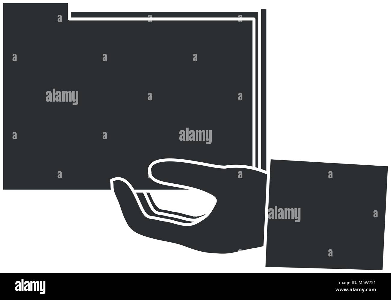 hand with file folder isolated icon vector illustration design Stock ...