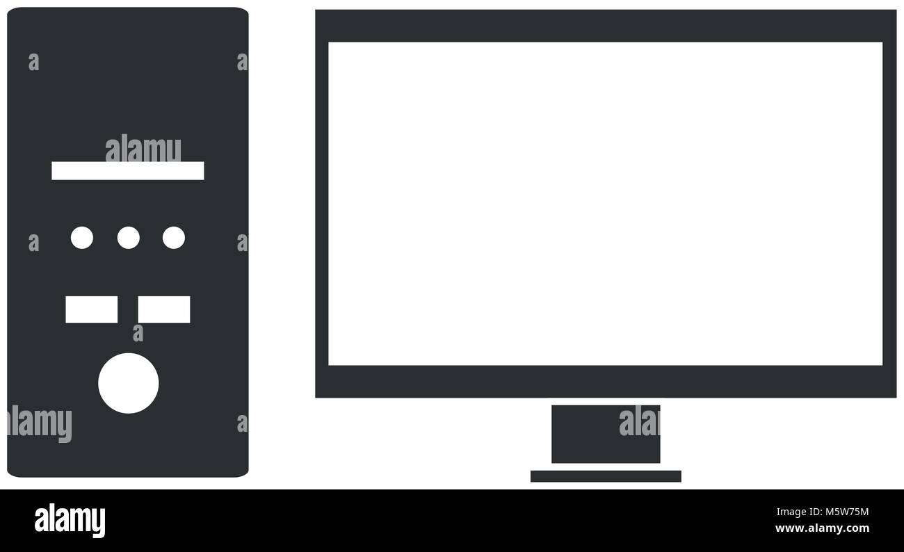 desktop computer isolated icon vector illustration design Stock Vector ...