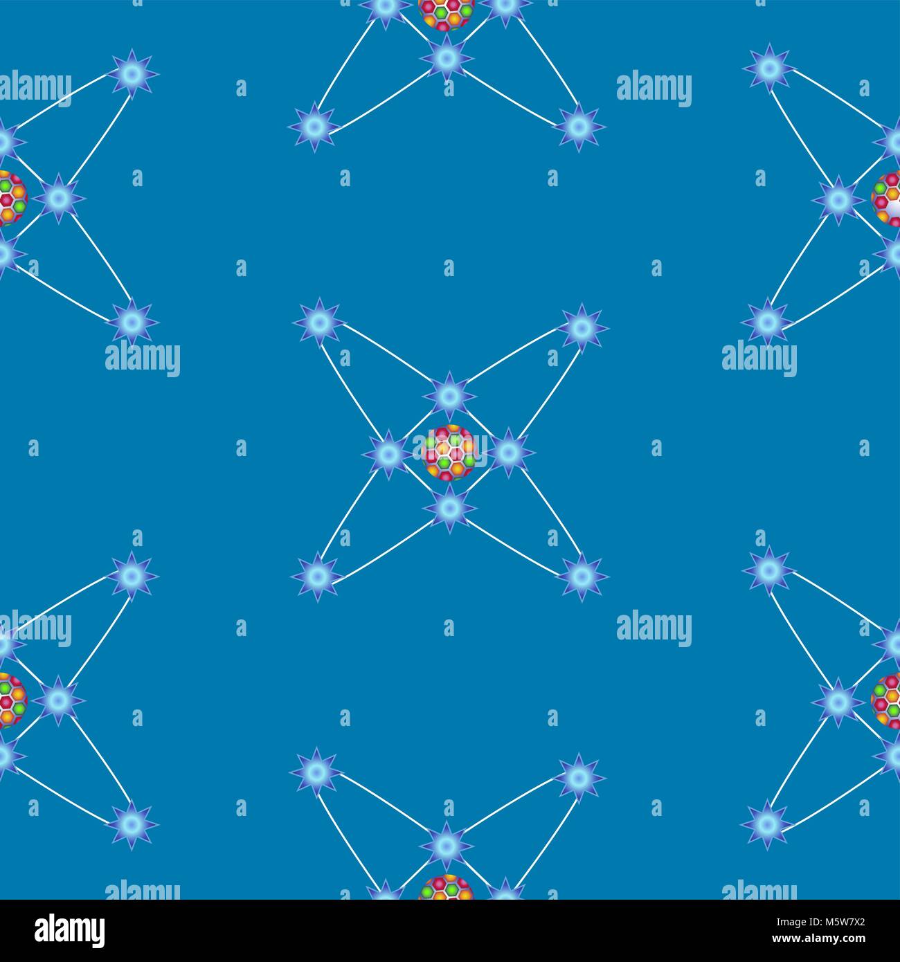 Original abstract seamless texture of stars and geometric shapes Stock ...