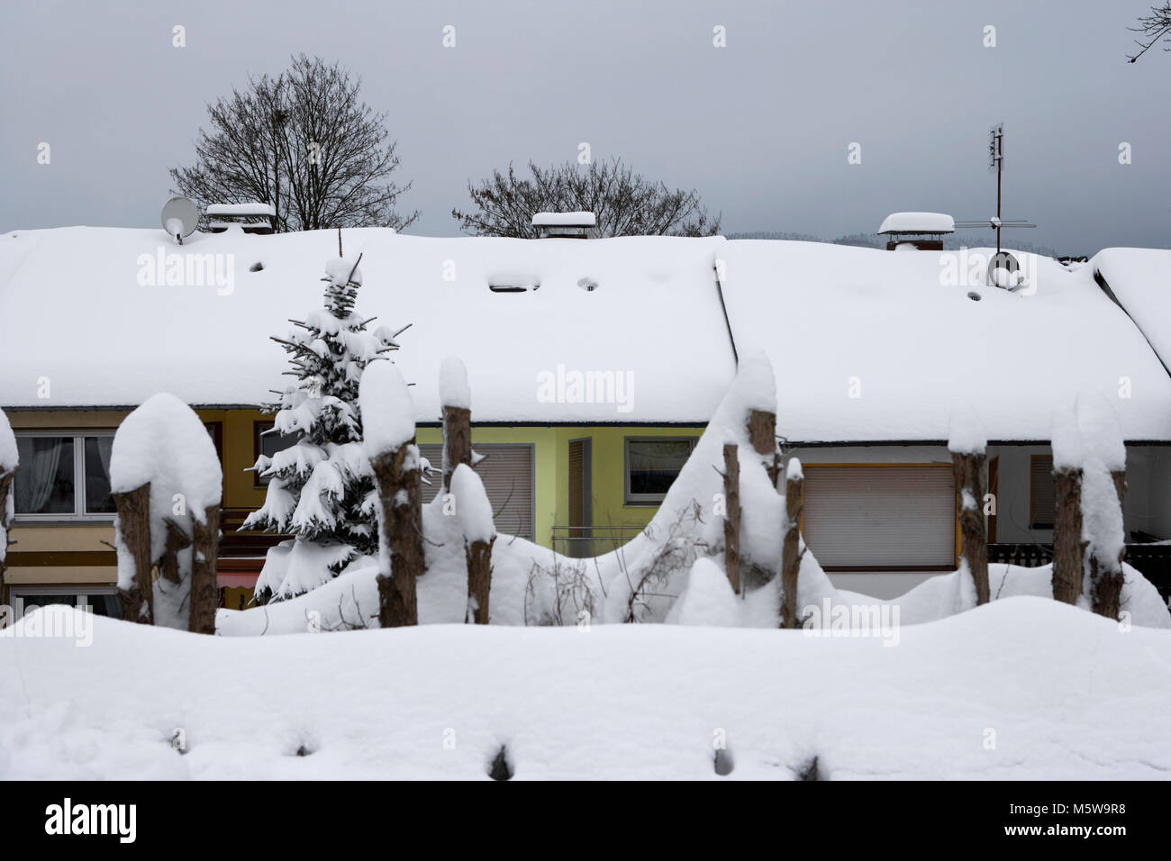 Winter in Meinerzhagen, North Rhine-Westphalia, Germany, Europe Stock Photo