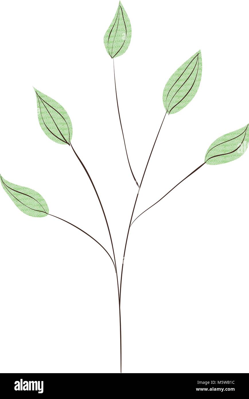 branch with leafs plant ecology icon Stock Vector Image & Art - Alamy