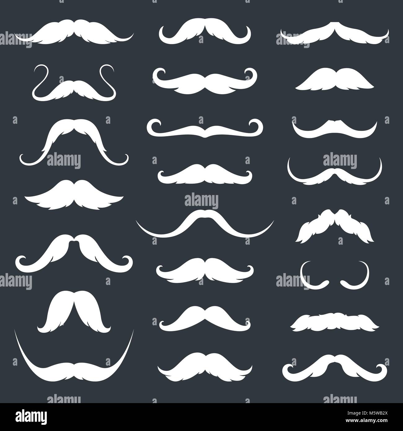 Mustaches icons set. Isolated symbol Stock Vector Image & Art Alamy
