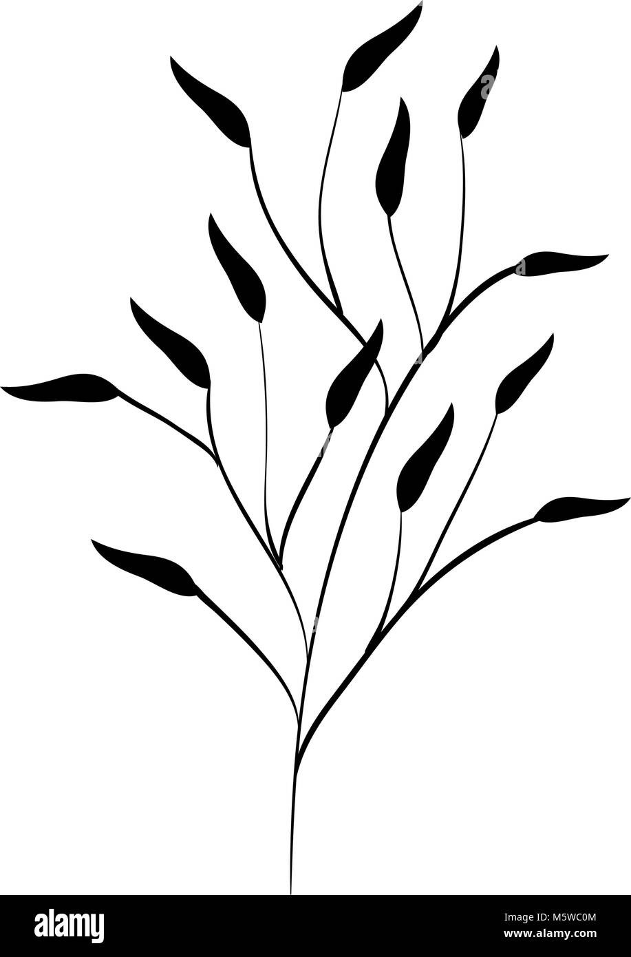 branch with leafs plant ecology icon Stock Vector Image & Art - Alamy