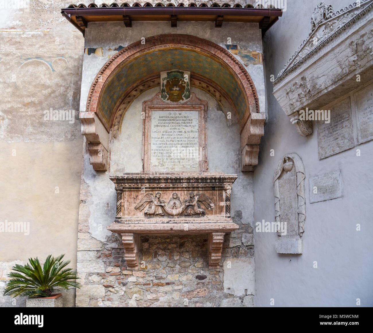 Sarcophagus of the Abati Sarcofago degli Abati on the external faÃ