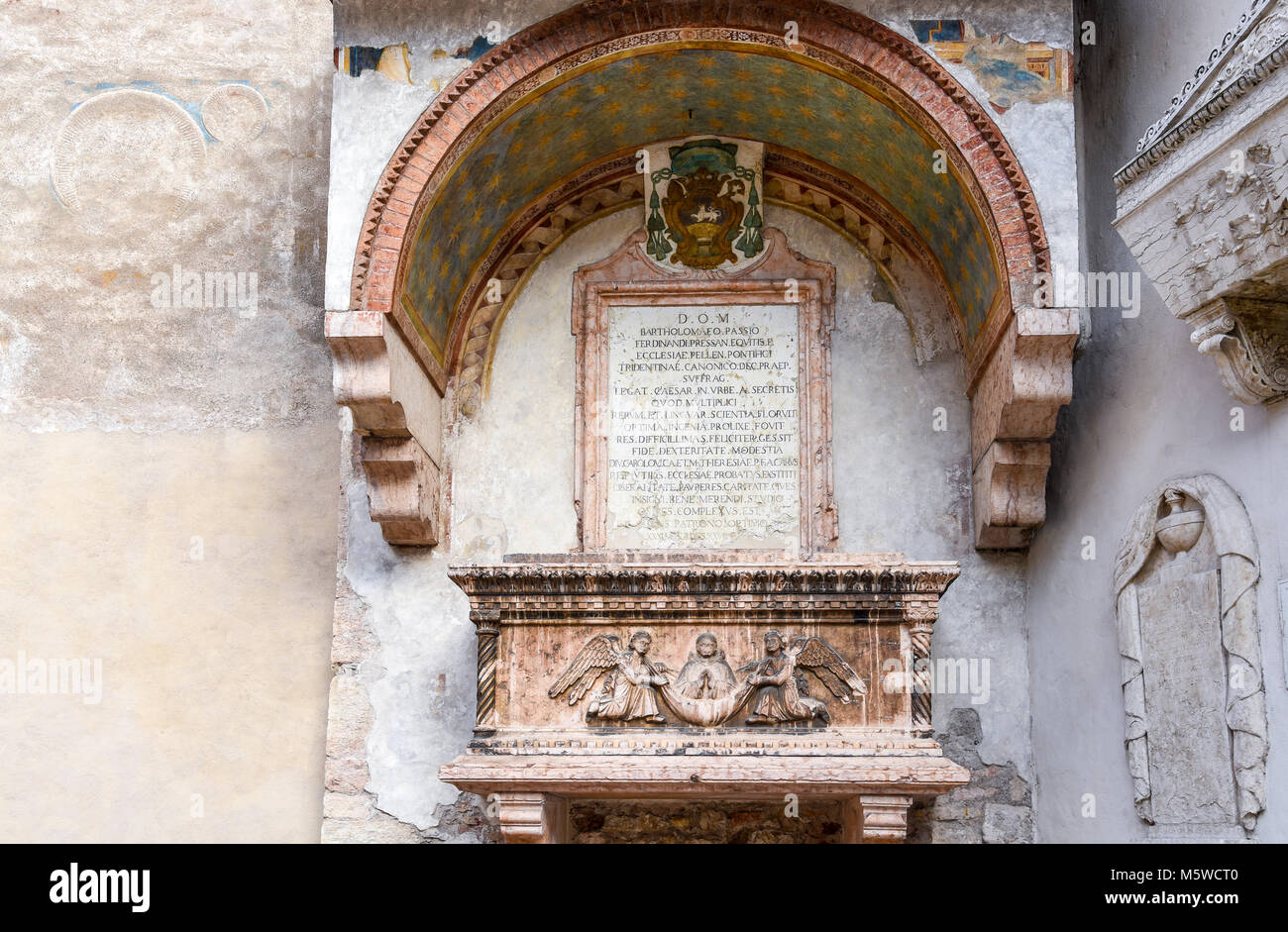 Sarcophagus of the Abati Sarcofago degli Abati on the external faÃ