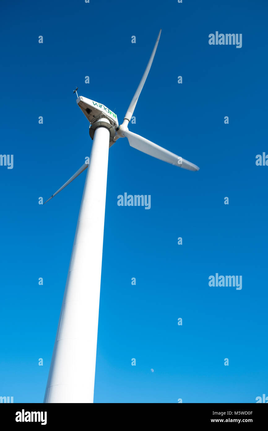renewable energy image of wind turbine Stock Photo