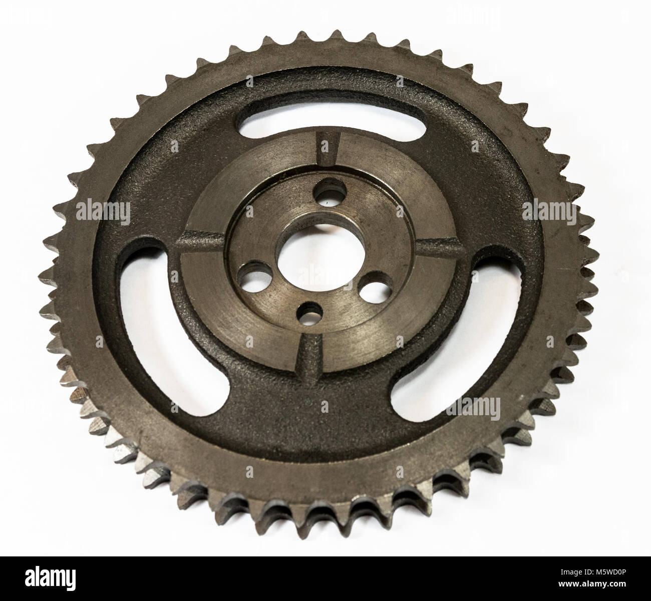 Antique automotive double roller cast iron timing gear Stock Photo Alamy