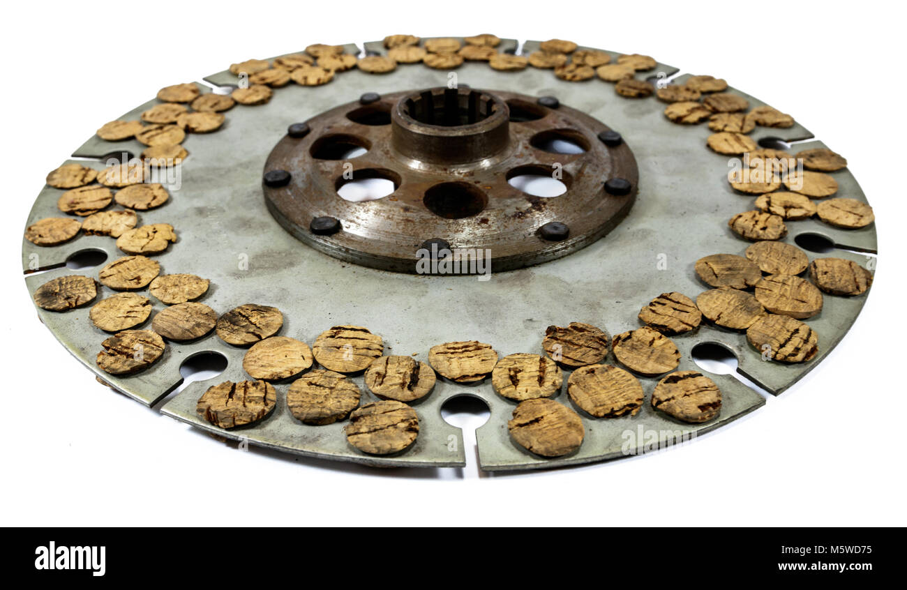 Antique automotive cork clutch disc assembly Stock Photo Alamy