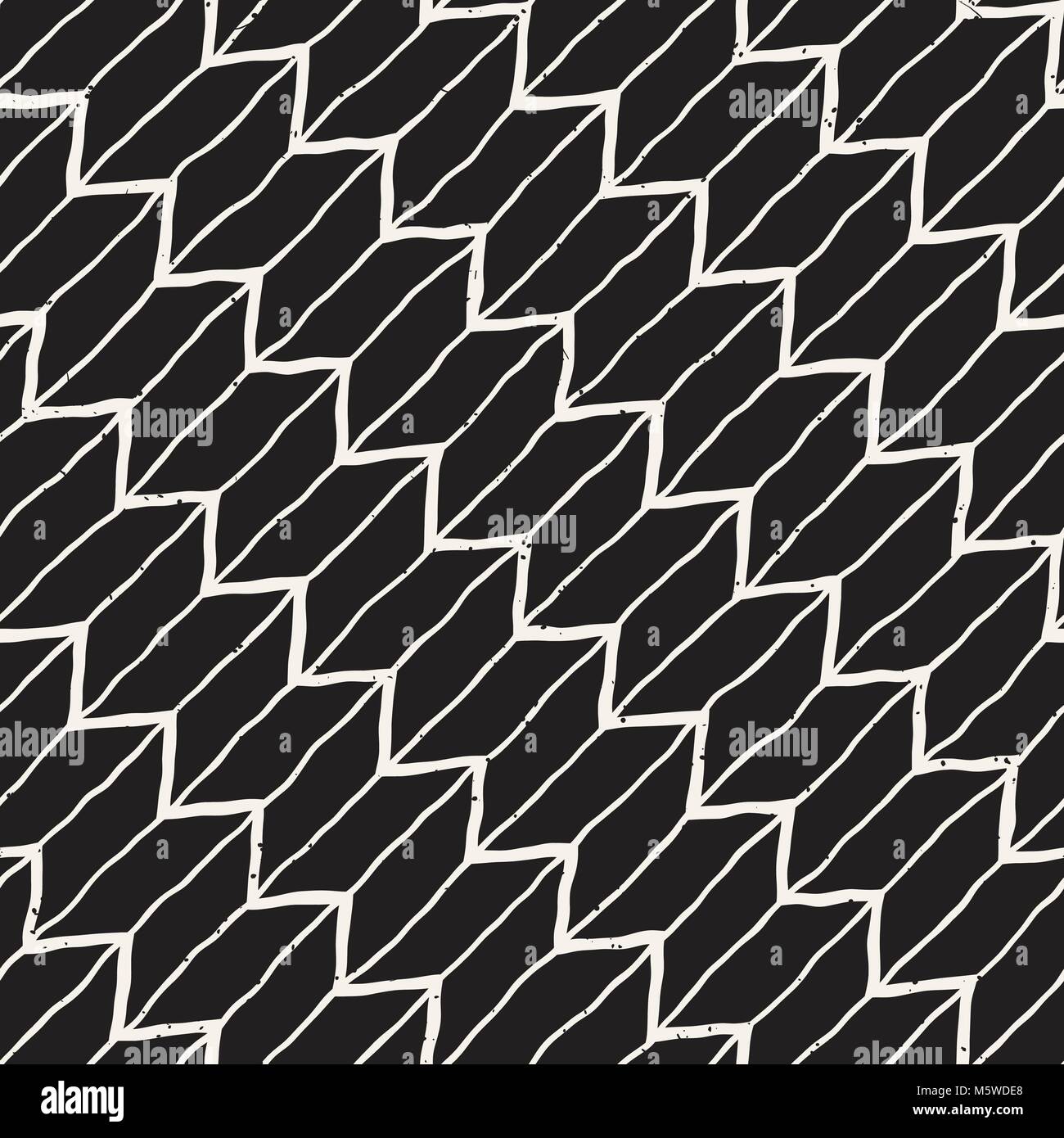 Hand drawn style seamless pattern. Abstract geometric tiling background ...
