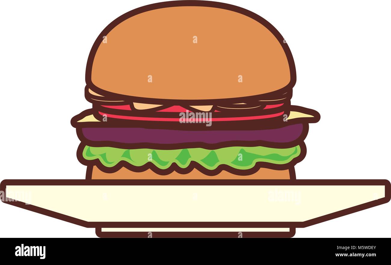 burger vector illustration Stock Vector Image & Art - Alamy