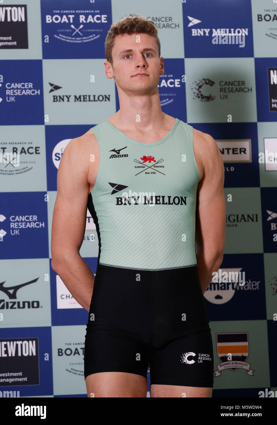 Cambridge's Charles Fisher during the Boat Race crew announcement and weigh in media day at City