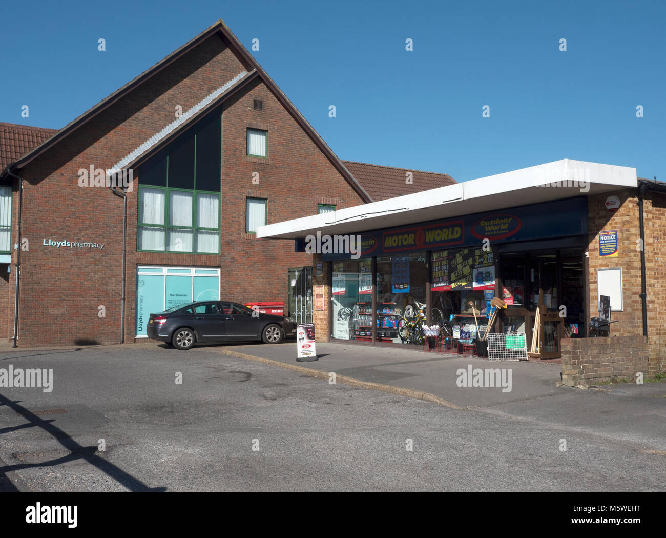 Retail shops in Totton, New Forest, Hampshire, England, UK Stock Photo