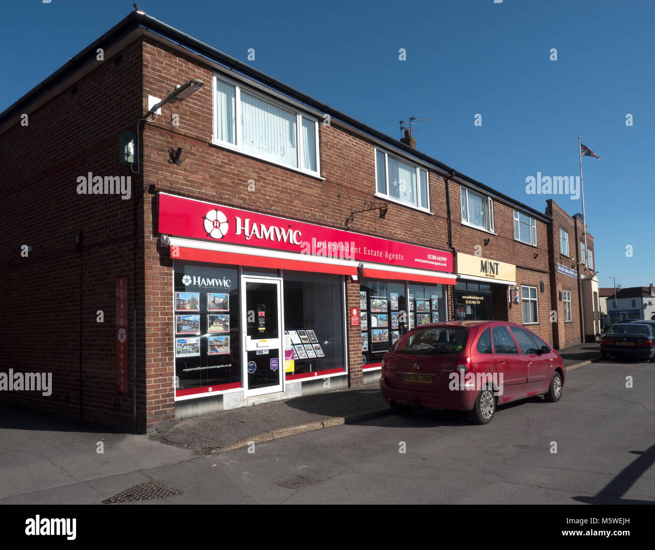 Retail shops in Totton, New Forest, Hampshire, England, UK Stock Photo