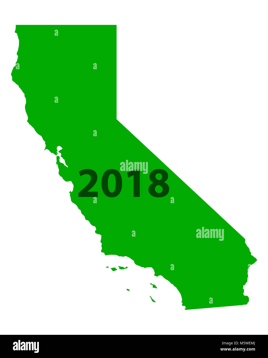 Map Of California 2018 M5WEMJ 
