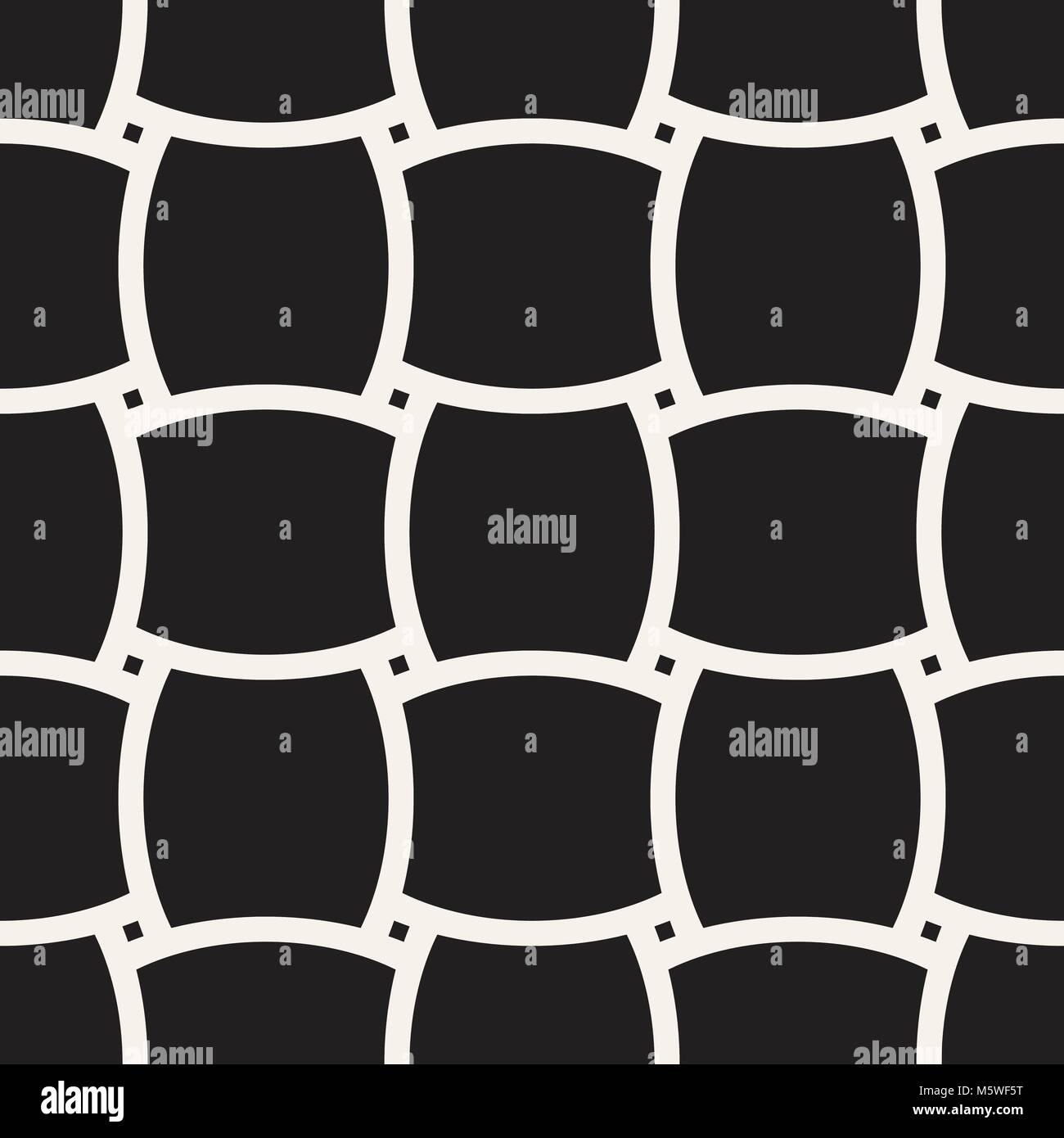 Vector geometric seamless pattern with curved shapes grid. Abstract ...