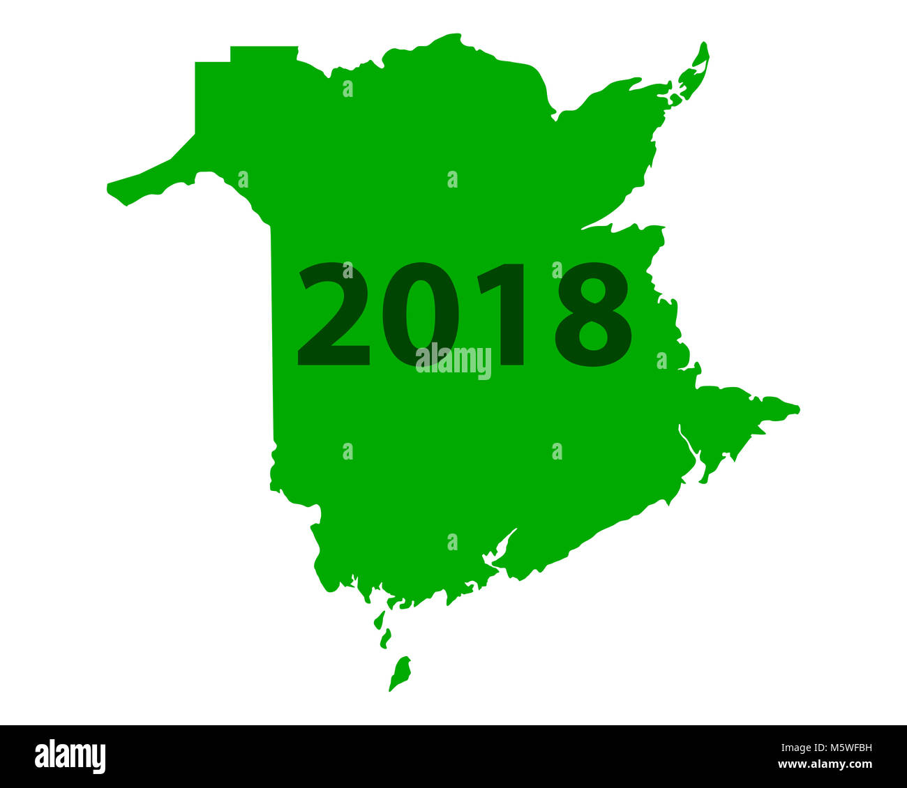 Map Of New Brunswick 2018 M5WFBH 
