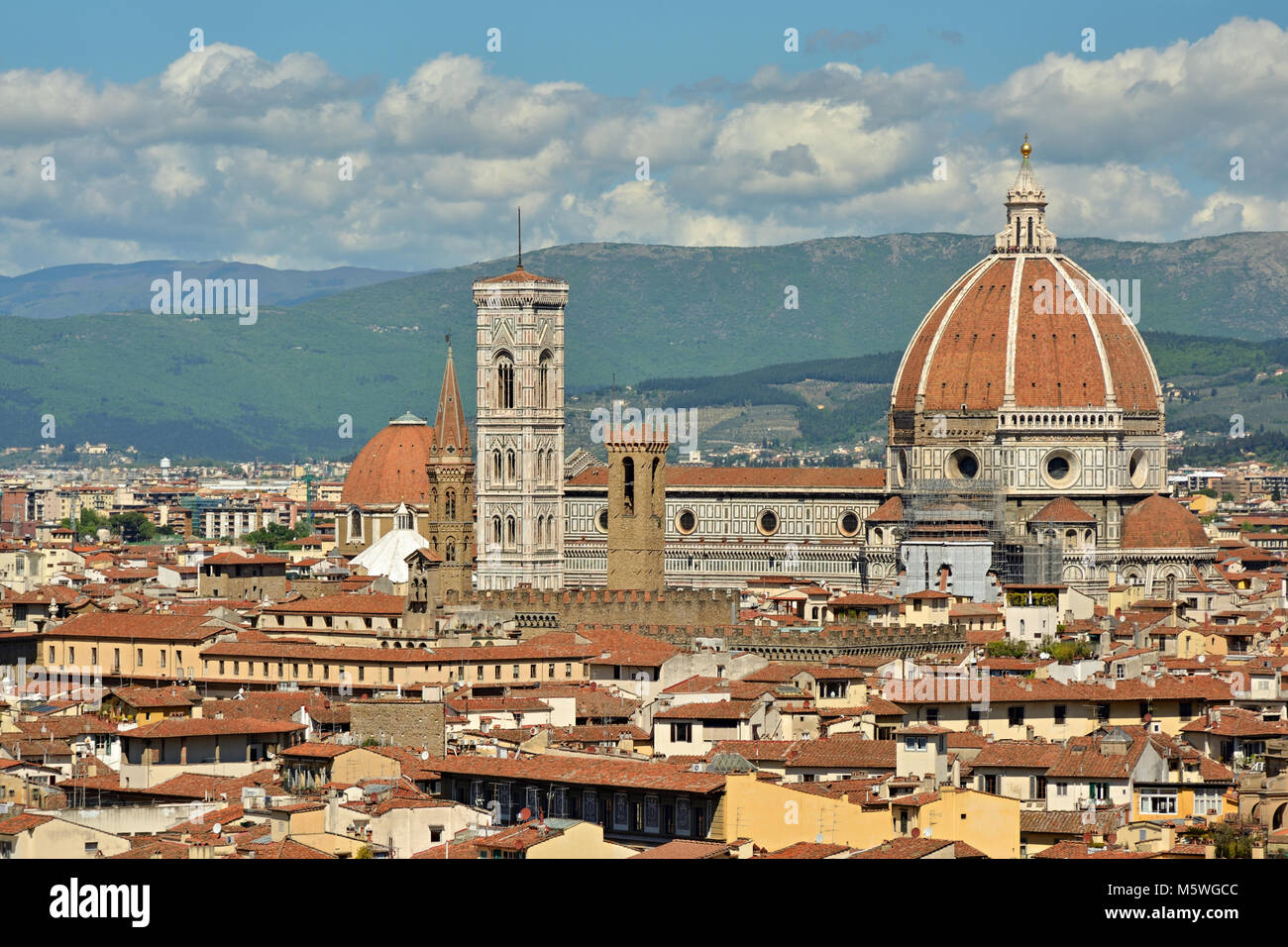 Santa Maria del Fiore cathedral in Florence, also known as The Duomo Stock Photo