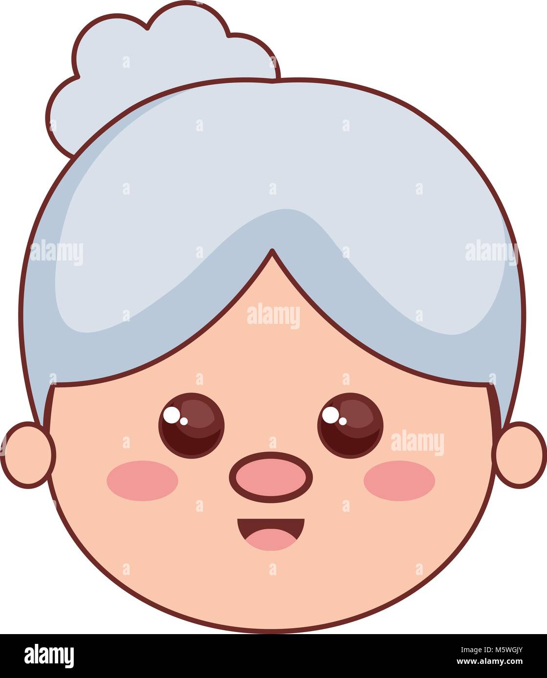 cute grandmother head avatar character Stock Vector Image & Art - Alamy