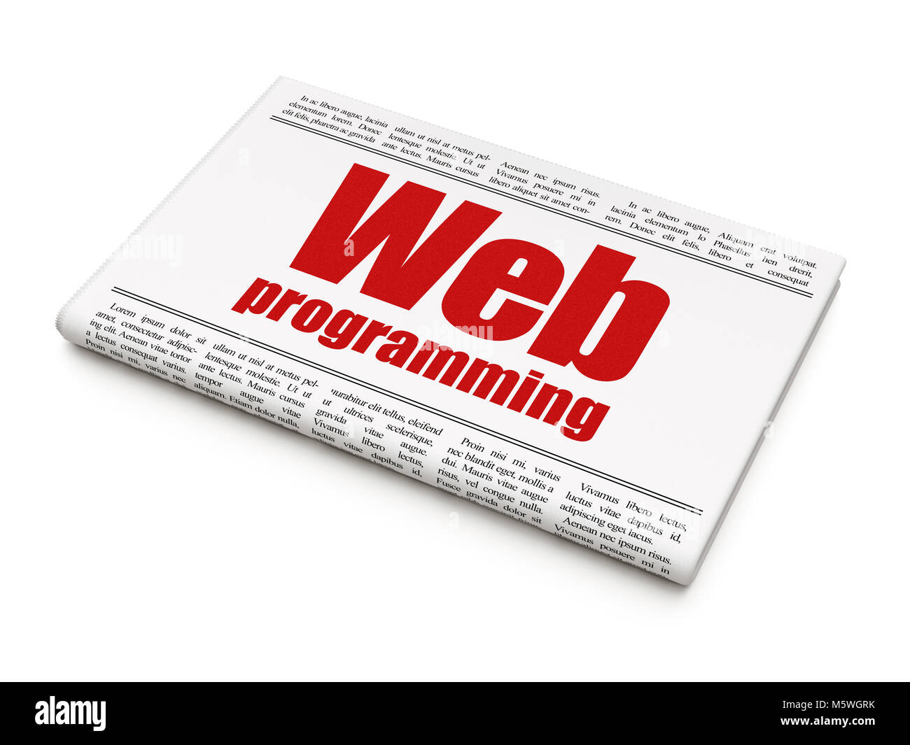 Web design concept: newspaper headline Web Programming Stock Photo - Alamy