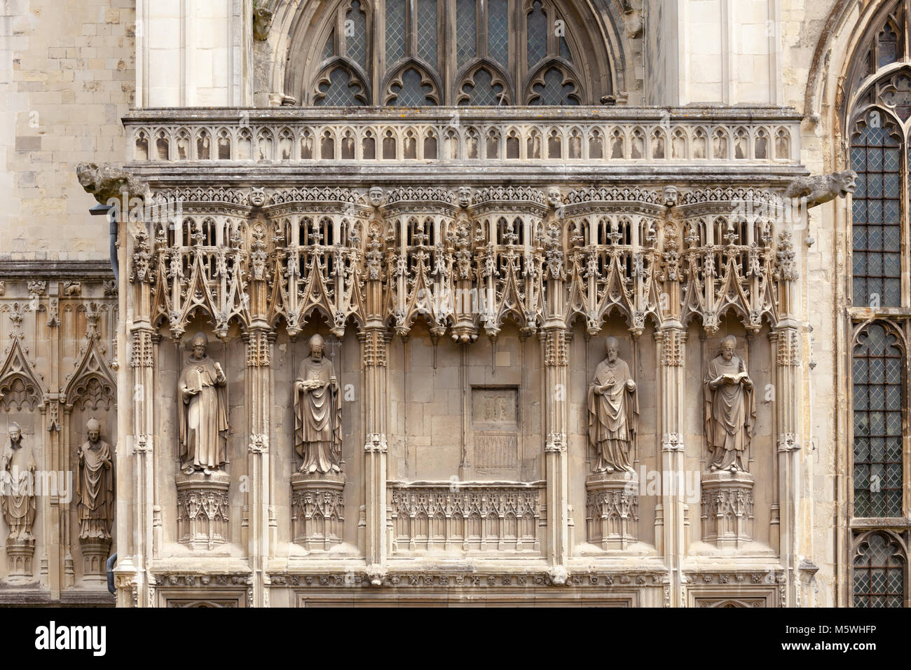 statues at Southwest Porch of Canterbury Cathedral, one of