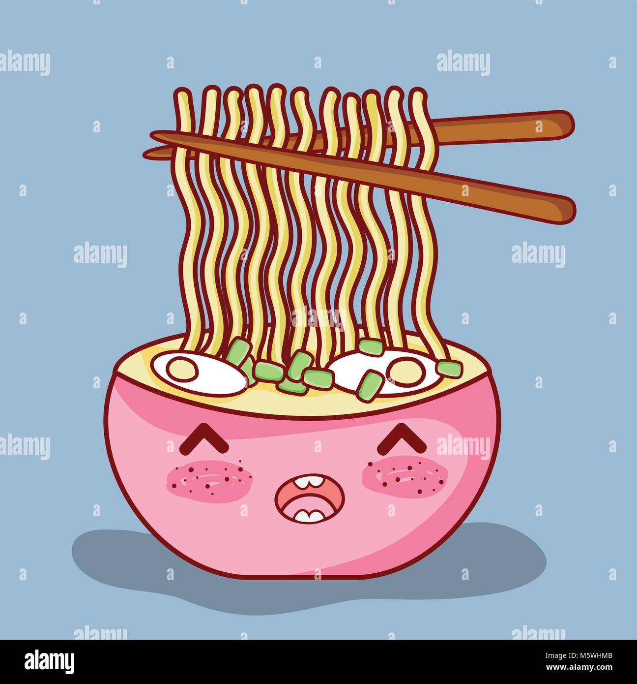 Asian food cute kawaii cartoon vector illustration graphic design Stock
