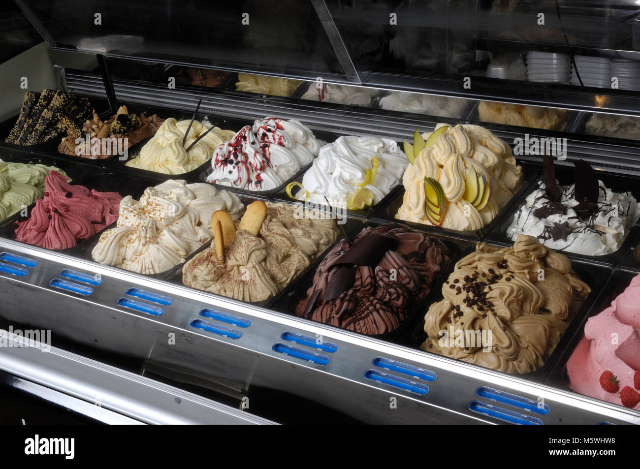 ice cream refrigeration Stock Photo Alamy