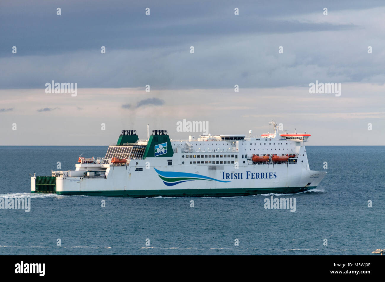 The Irish Ferry sails from Rosslare to Pembroke in West Wales, Britain ...