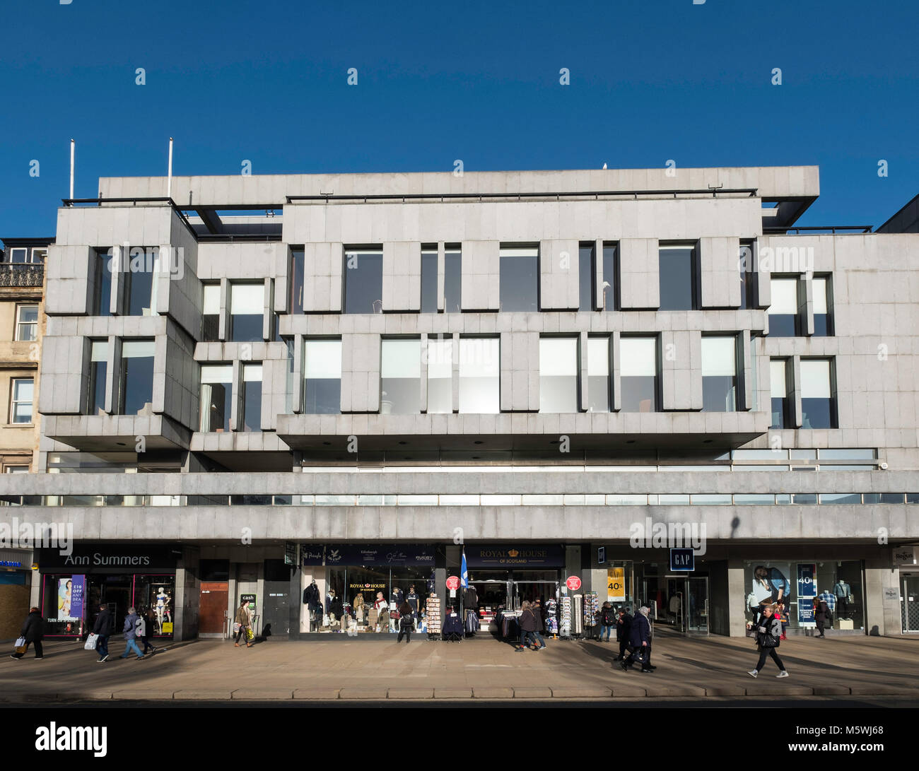 Exterior view of The New Club premises ( private members' Club) on Princes Street in New Town of