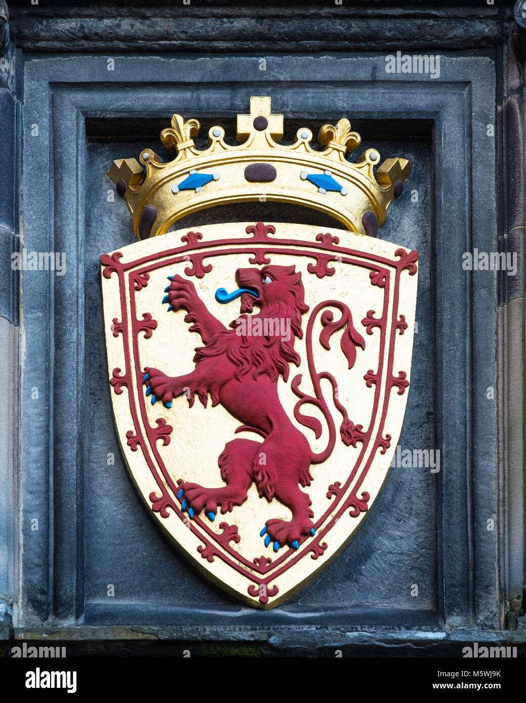 Coat of Arms on wall at Edinburgh Castle in Edinburgh, Scotland, United  Kingdom Stock Photo - Alamy