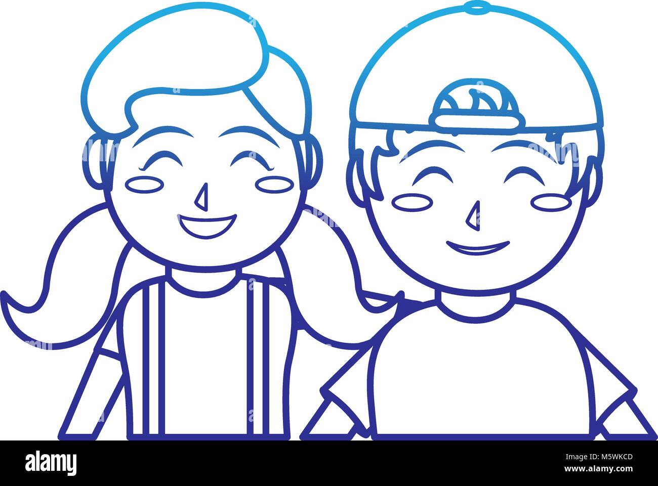 Girl and boy cartoon design Stock Vector Image & Art - Alamy