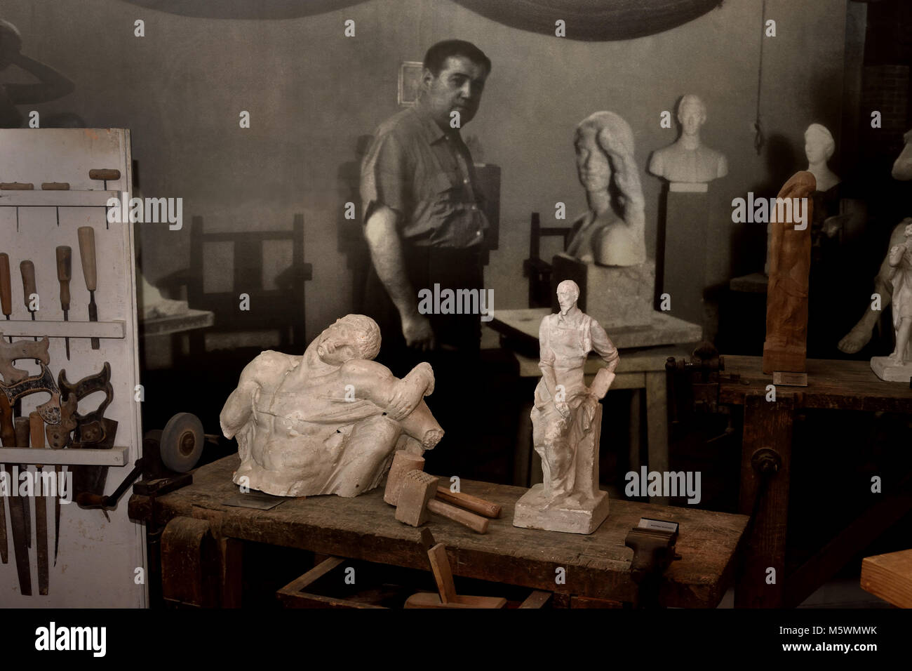 Workshop of Juan Luis Vassallo, Parodi, sculptor and carver, Spanish,Spain, 20th,century, Stock Photo