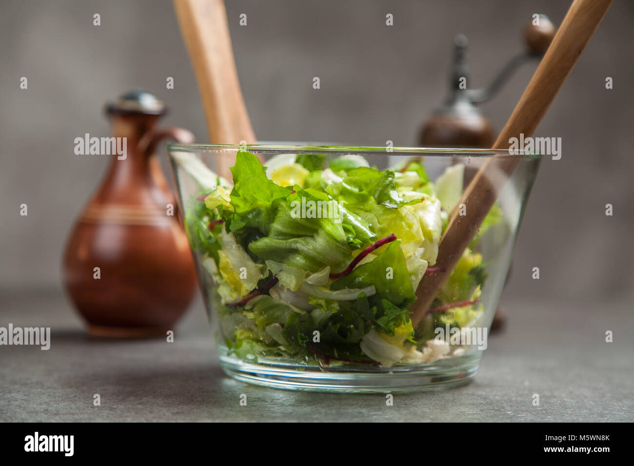 Fresh green salad Stock Photo