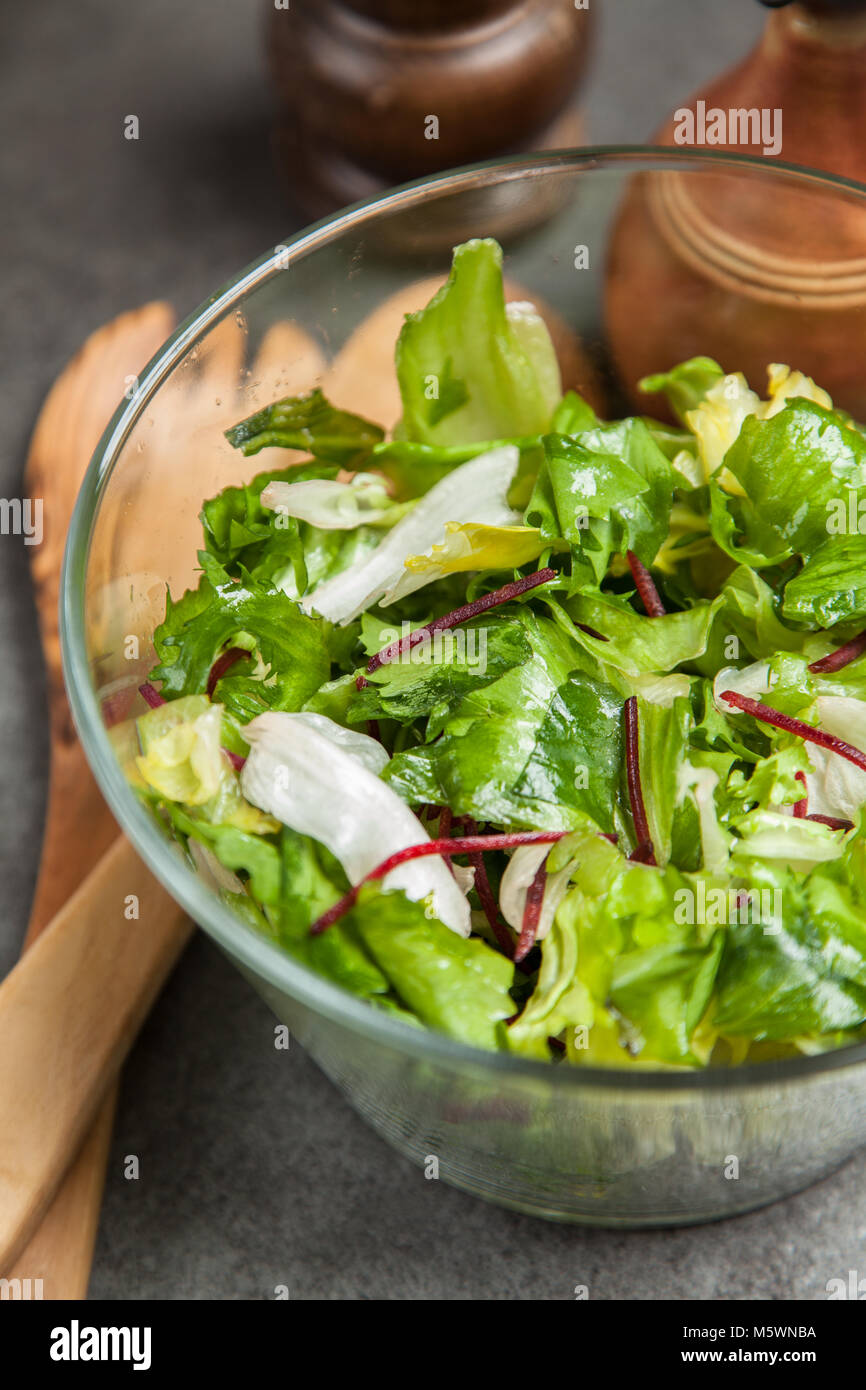 Fresh green salad Stock Photo