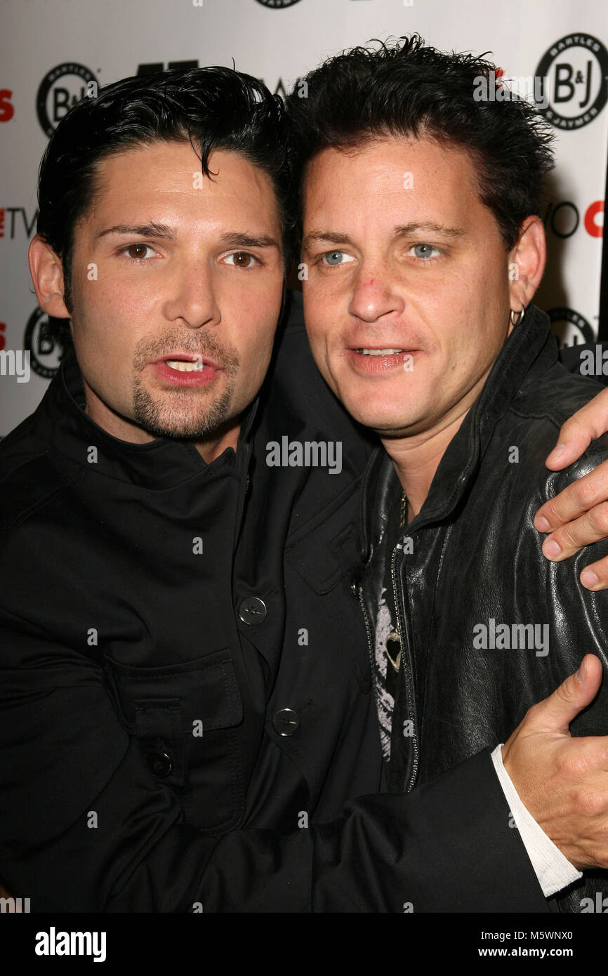 Corey Feldman and Corey Haim pictured at "The Two Coreys" Premiere