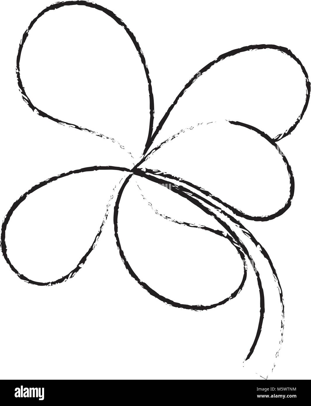 grunge nature clover plant with leaves design Stock Vector Image & Art ...