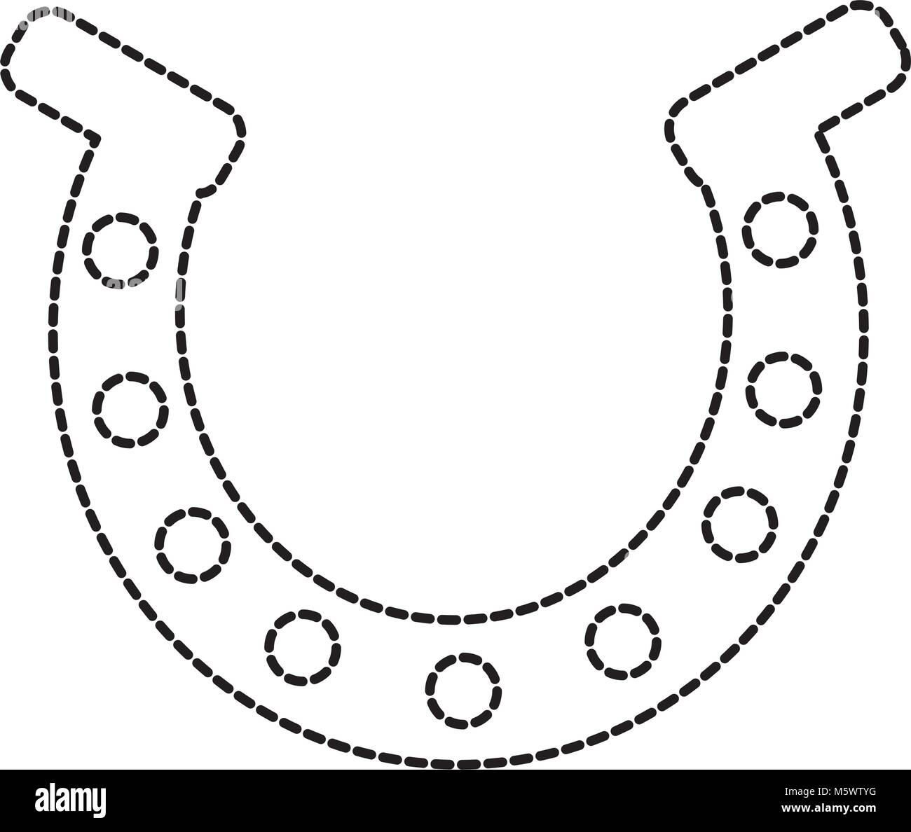 dotted shape metal horseshoe element accessory design Stock Vector Image &  Art - Alamy