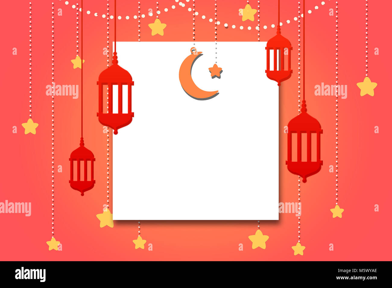 Eid-Ul-Adha. Eid Mubarak concept banner with moon and 
